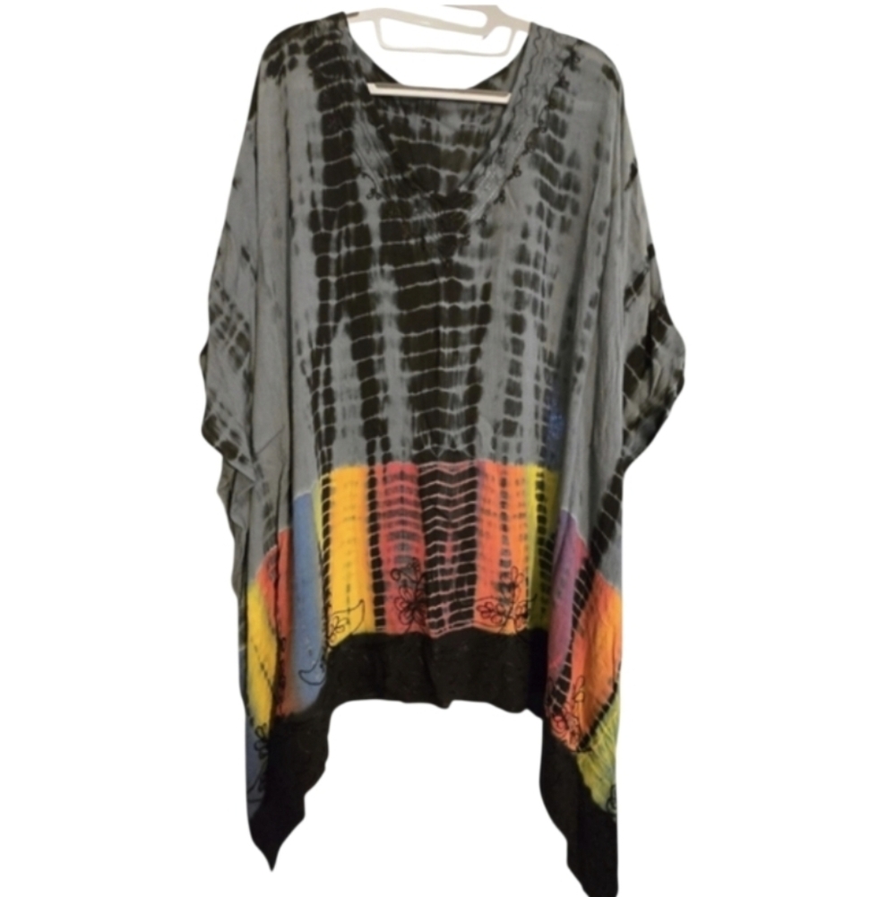 Boho Oversized Tye Dye Top Size OS NWOT